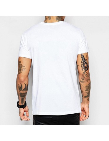 Mens Summer Creative Printed O-neck Short Sleeve Casual T-shirt