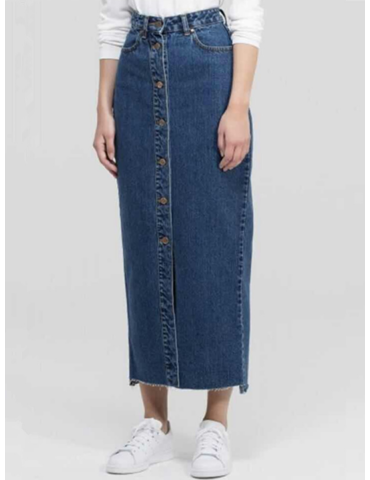 Women's Denim Skirt Stylish High Waist Solid Skirt