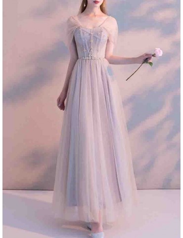 Women's Full Dress Slim Square Collar High Waist Reglan Pile Sleeve Sequined Patchwork Maxi Aline Dress
